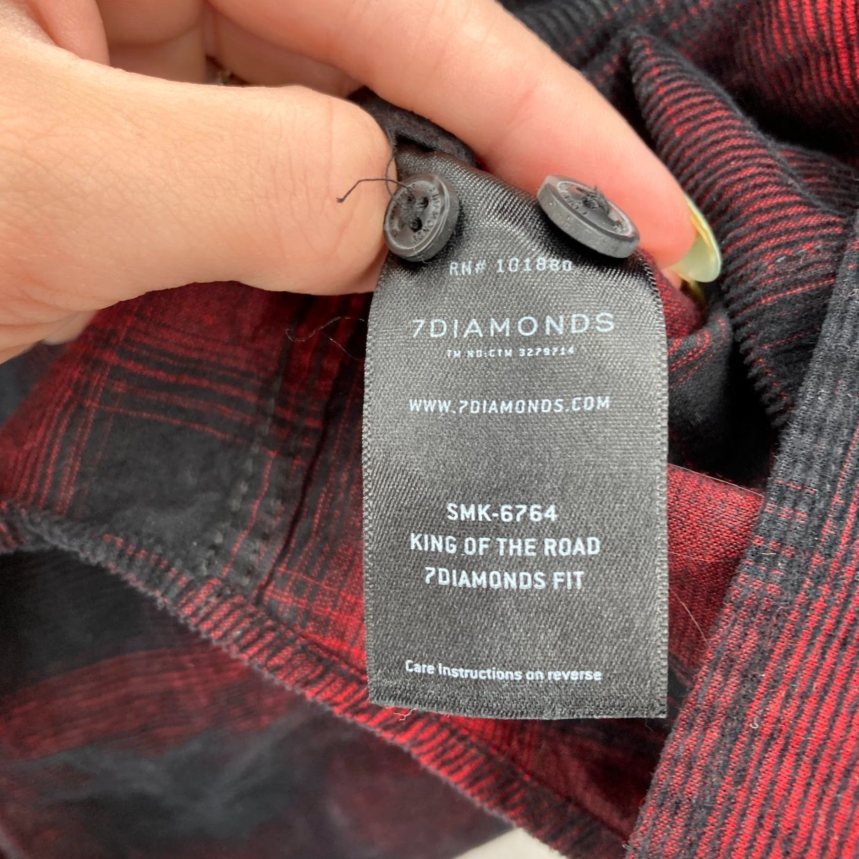 Vintage 7 Diamonds Corduroy Shirt Mens 2XL Red Plaid Regular Button-Up Pockets Size US XXL / EU 58 / 5 - 5 Thumbnail