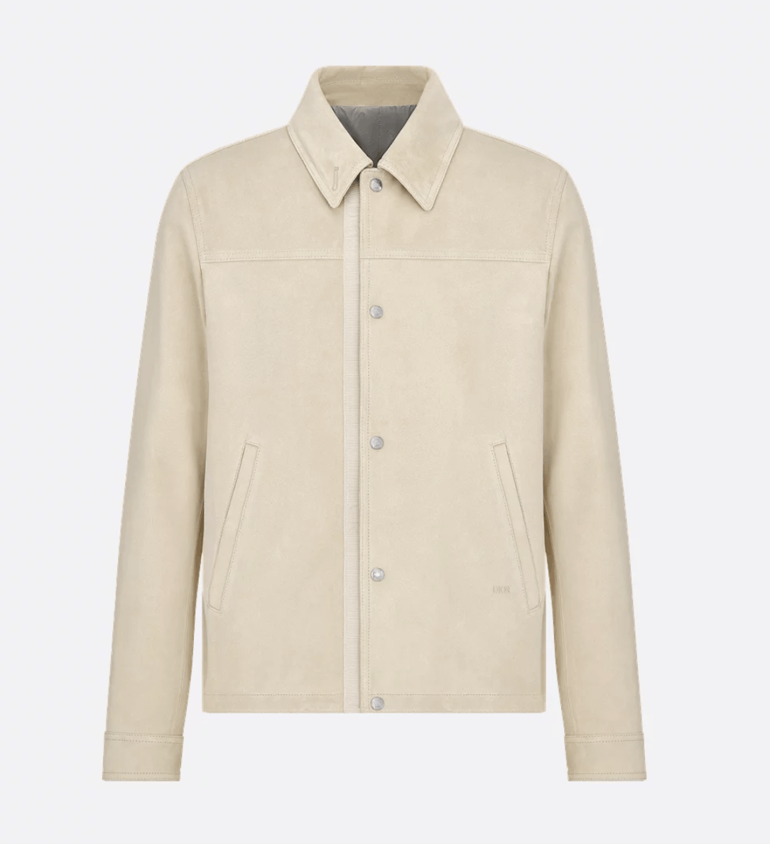 Dior NEVER WORN Ecru Suede Calfskin Overshirt Size US S / EU 44-46 / 1 - 1 Thumbnail