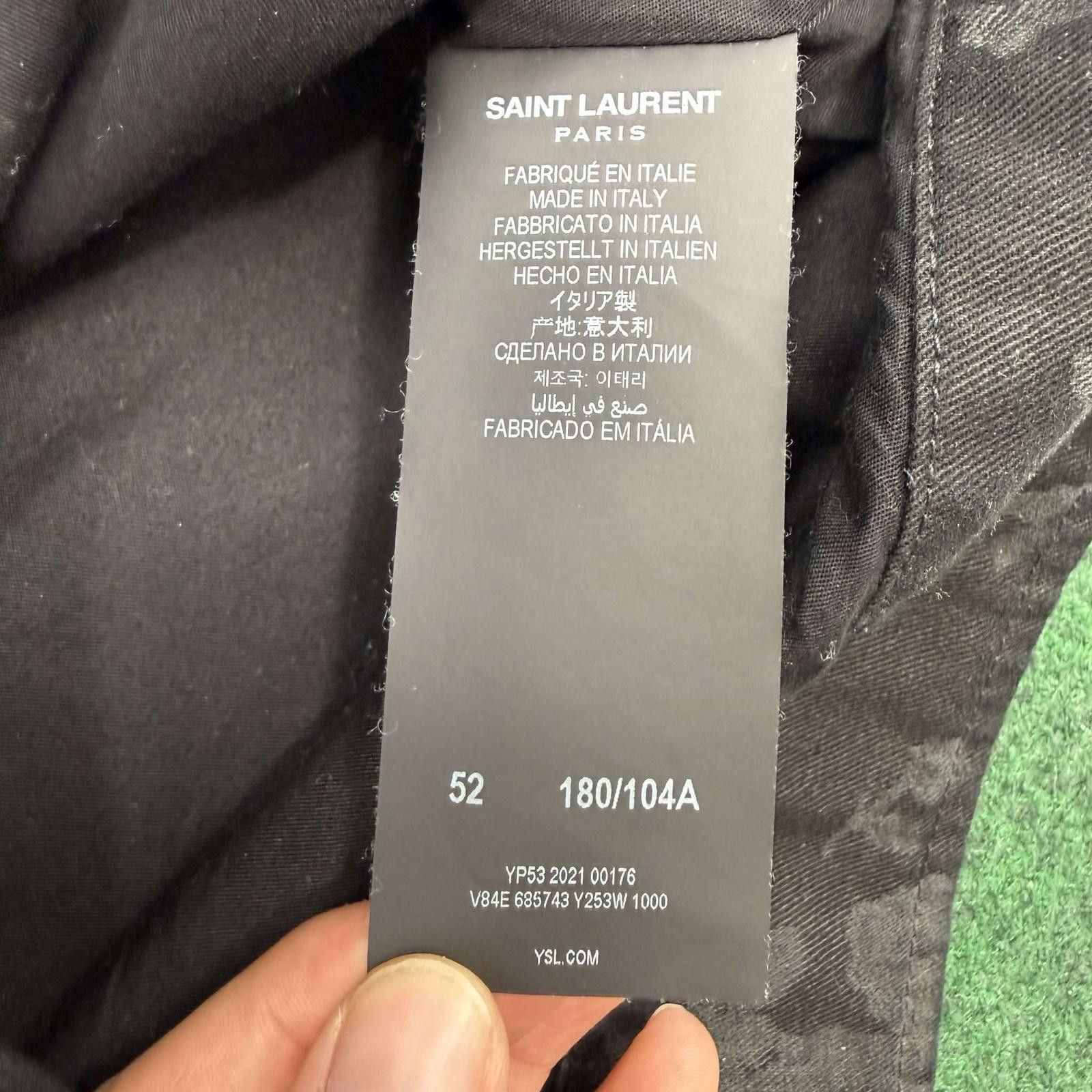 Saint Laurent Paris Saint Laurent Floral Sleeveless Denim Jacket L Used Size US L / EU 52-54 / 3 - 3 Thumbnail