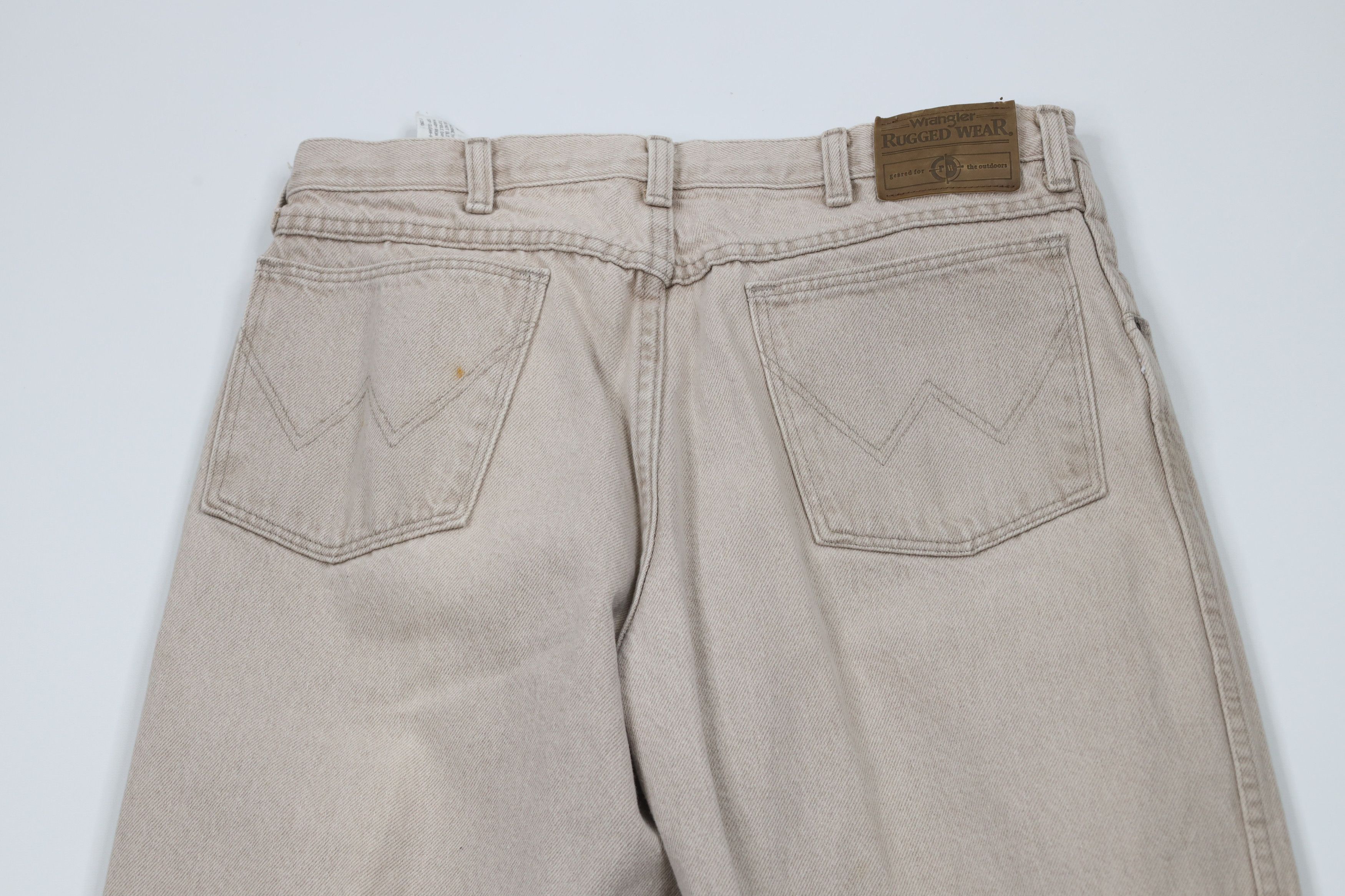 Vintage × Wrangler Vintage 90s Wrangler Fit Tapered Leg Denim Jeans Beige USA Size US 32 / EU 48 - 11 Thumbnail