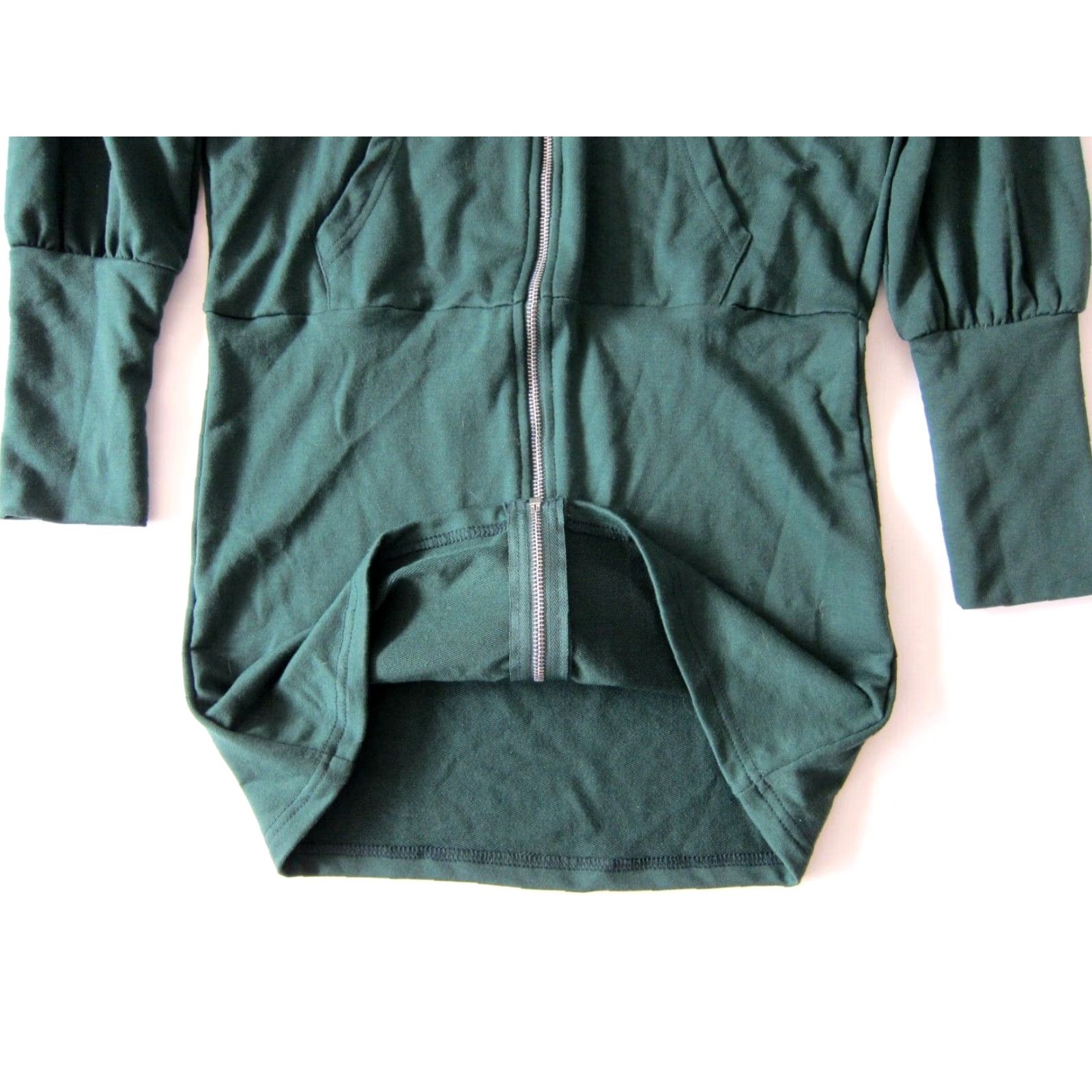 Vintage Grace Karin NWT Green Jersey Long Hooded Full Zipper Hoody Sweatshirt Small Women Hoodie Zip Size S / US 4 / IT 40 - 7 Thumbnail