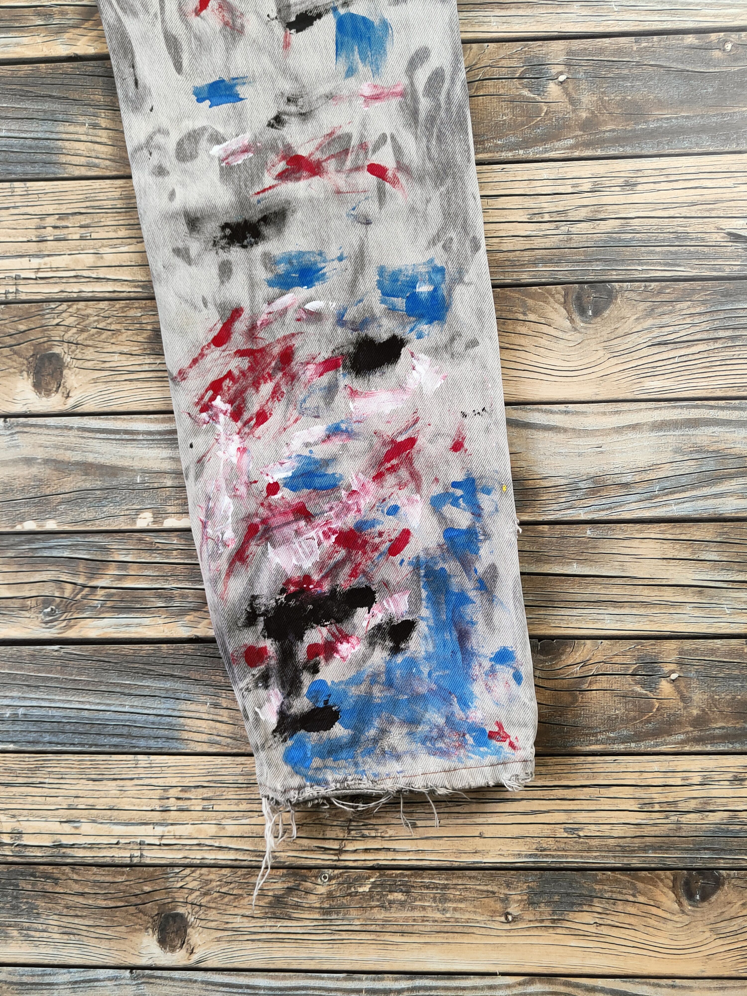 Levi's DL 501 Levi's Painter reconstructed Ripped denim #46-957 Size US 29 - 12 Thumbnail