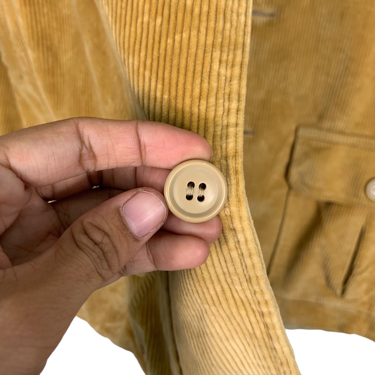 Japanese Brand SIMPLE LIFE Yellow Corduroy Chore Jacket #0991-C44 Size US L / EU 52-54 / 3 - 14 Thumbnail