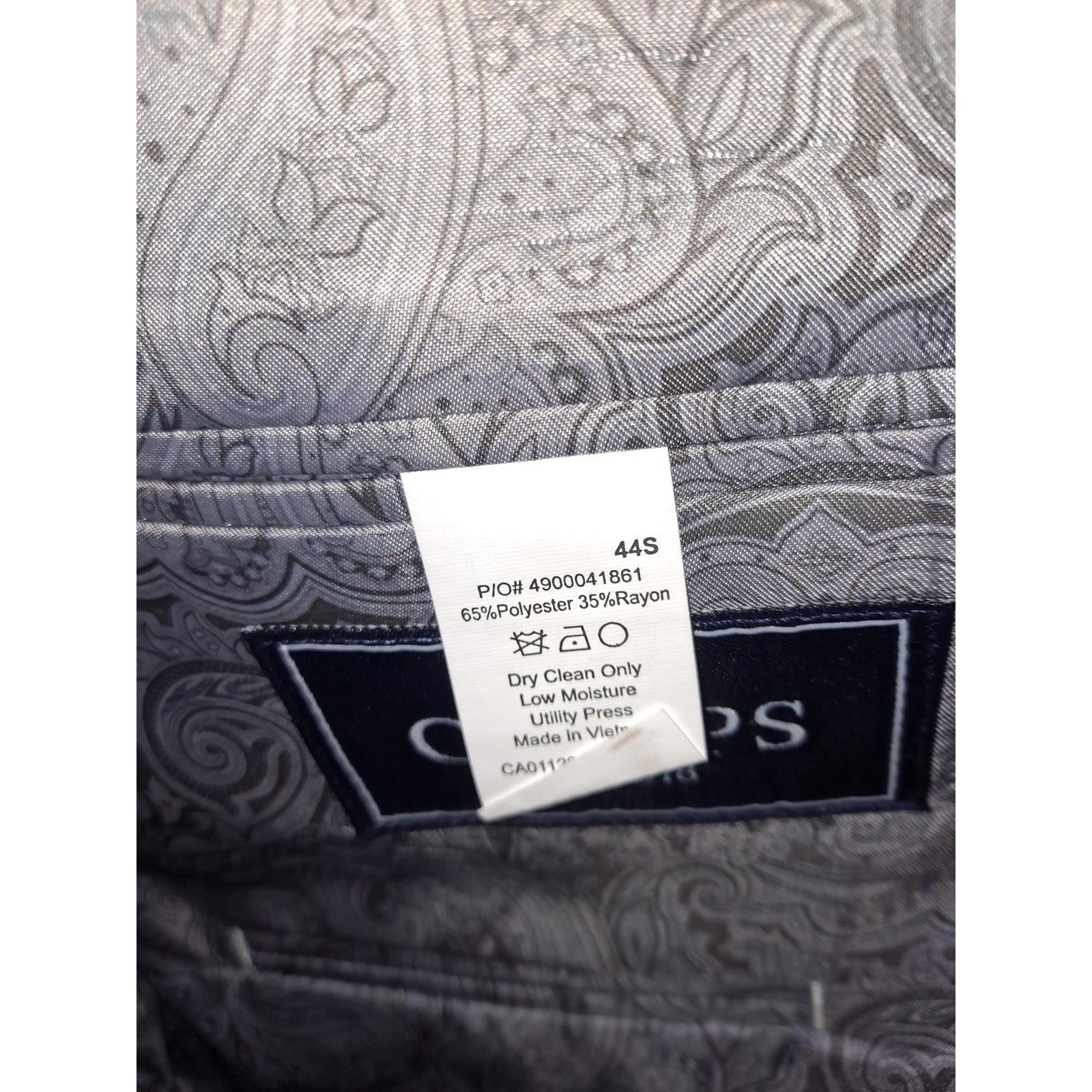 Chaps Chaps Gray 2 Button Blazer with Paisley Inside Size 44S Size 44R - 4 Thumbnail