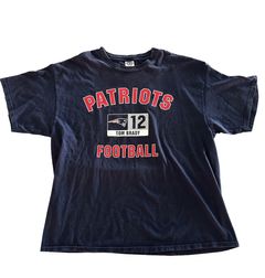 TB12 6 Rings T Shirt Tom Brady New England Patriots Super Bowl Grey Size S