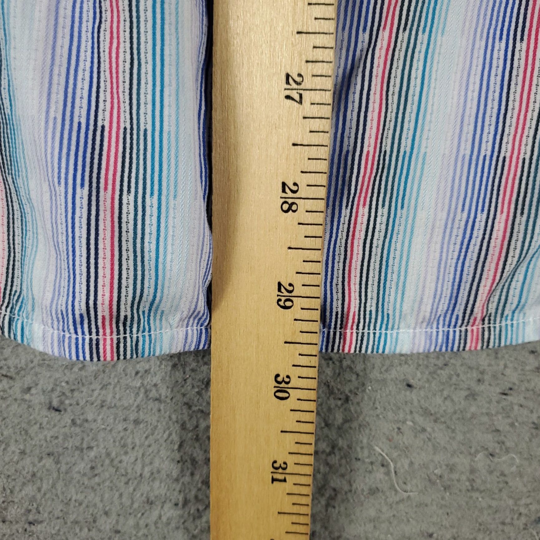 Robert Graham Robert Graham Shirt Mens Size Medium Blue Striped Button Up Short Sleeve Size US M / EU 48-50 / 2 - 6 Thumbnail