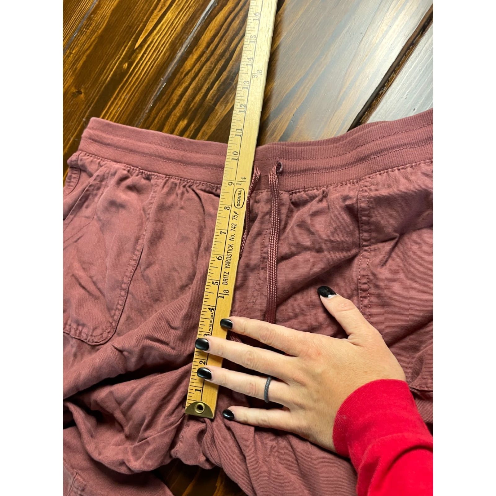 Vintage Maurices Pants Womens 14 Dark Pink Sweatpants Tie Front Flat Front Regular Inseam 28.5in Size 36" / US 14 / IT 50 - 7 Thumbnail