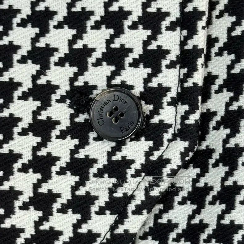 Dior Dior Black checkered wool mulberry silk zipper jacket Size XS / US 0-2 / IT 36-38 - 7 Thumbnail