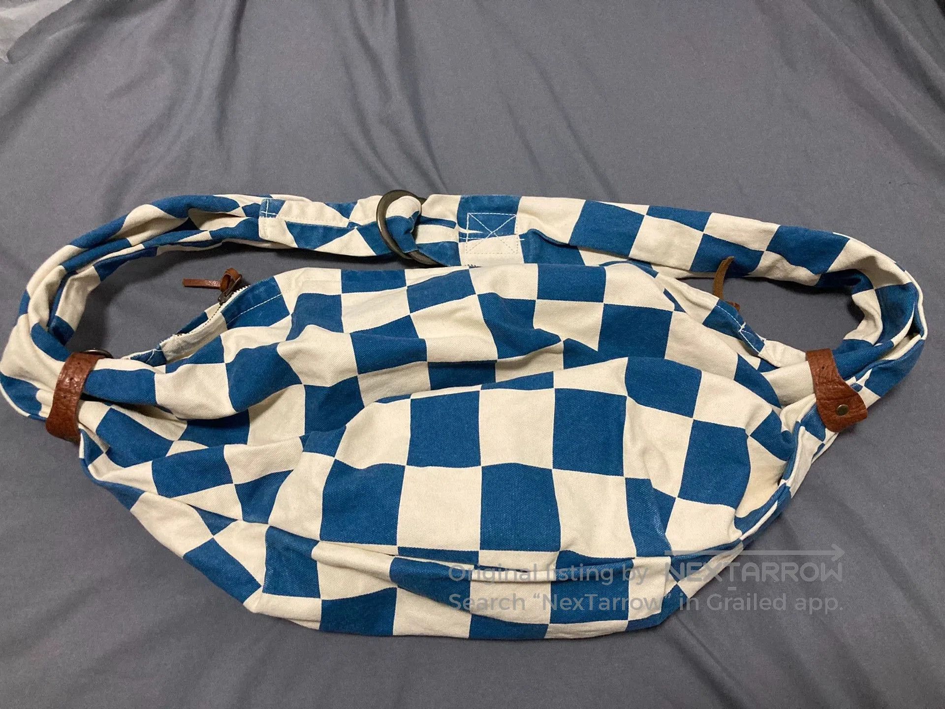 Kapital kapital Stray bag blue and white checkerboard. Size ONE SIZE - 3 Thumbnail
