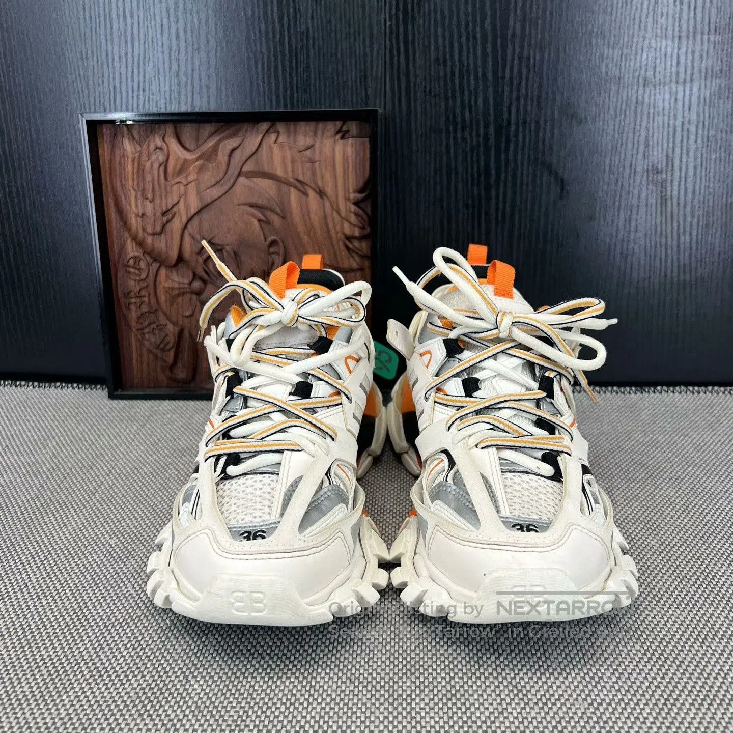 Balenciaga Balenciaga Track White Orange Sneakers. Size US 5 / IT 35 - 8 Thumbnail