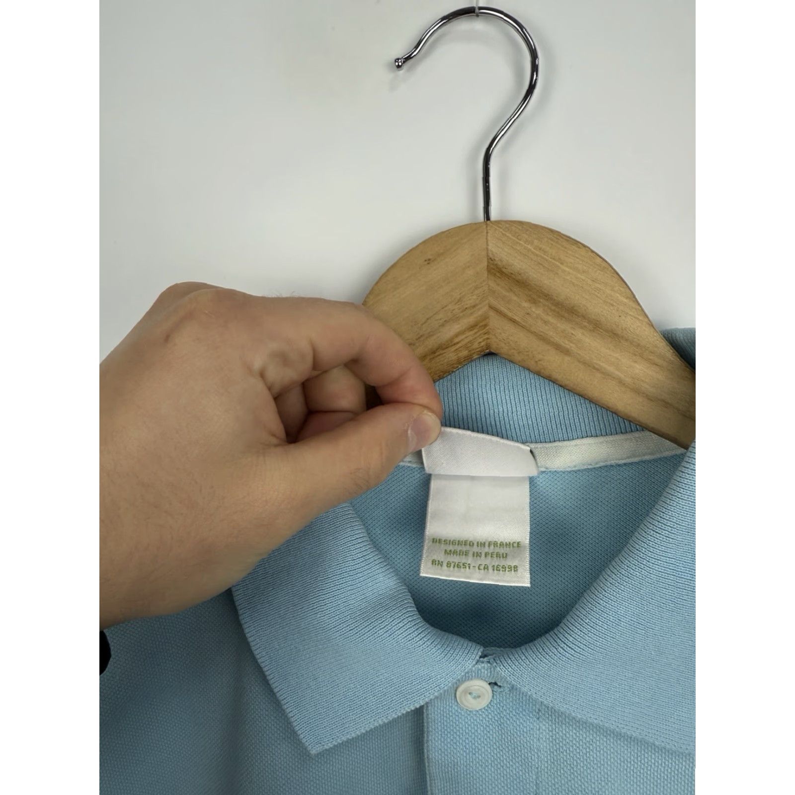 Lacoste VINTAGE Lacoste Polo T-Shirt Men 90s Regular Size L Blue 90s Polo Single Stitch Retro Rare Jeans? Size US L / EU 52-54 / 3 - 6 Thumbnail