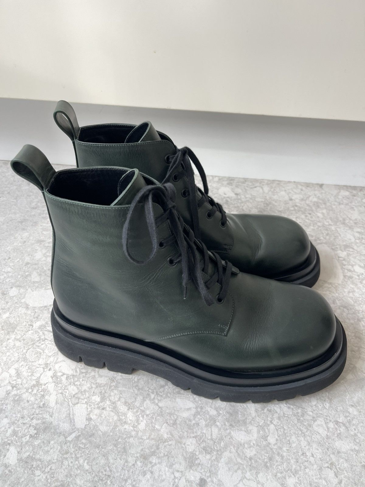 Bottega Veneta Lace Up Lug Boots Calf Skin Size US 11 / EU 44 - 1 Thumbnail