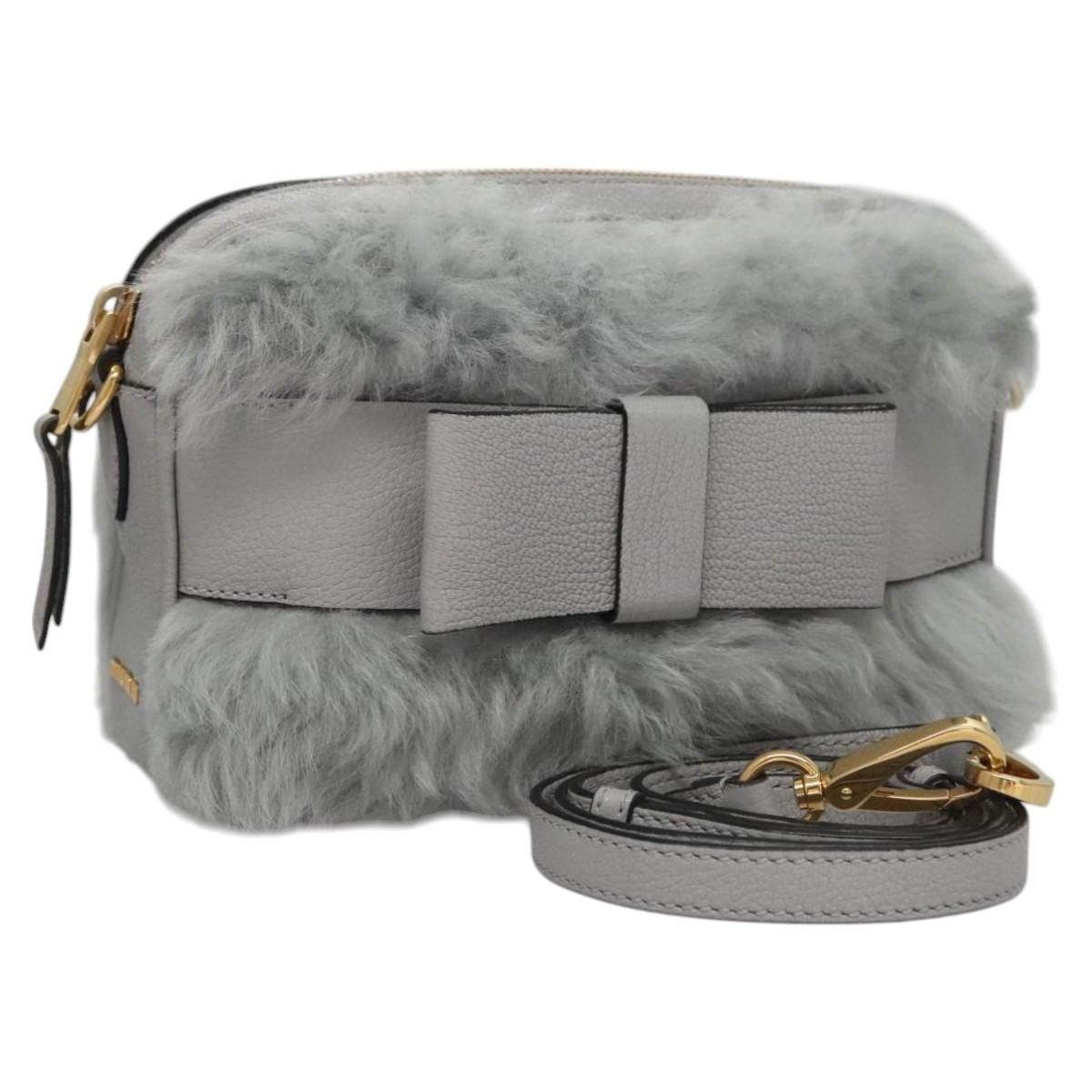 Miu Miu Shoulder Bag Gray Auth 115374Am in Grey, Women's