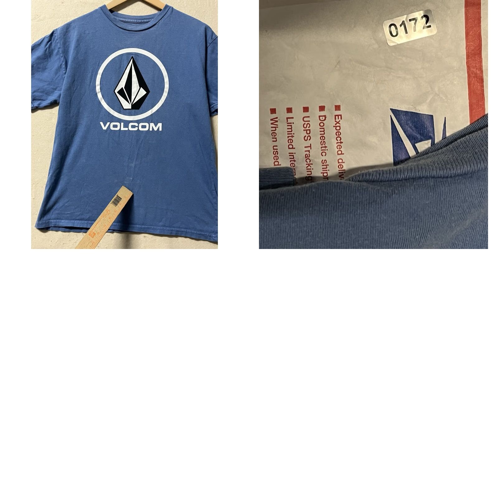 Volcom Volcom T-Shirt Short Sleeve Blue Crew Neck 100% Cotton Size M Mens Regular Graphic Print Vintage No Size US M / EU 48-50 / 2 - 8 Thumbnail