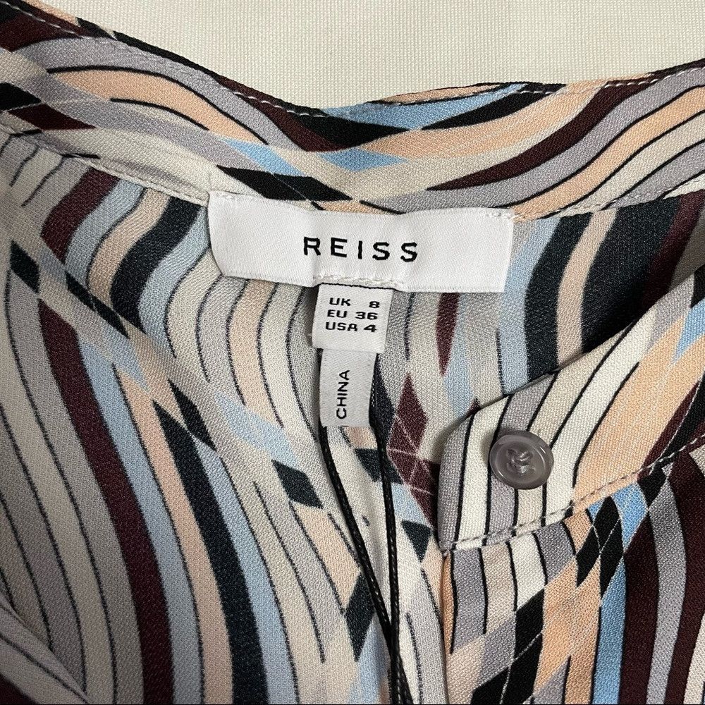 Reiss NWT New $275 Reiss Penny Swirl-Print Viscose Long Sleeve Bl Size S / US 4 / IT 40 - 7 Thumbnail