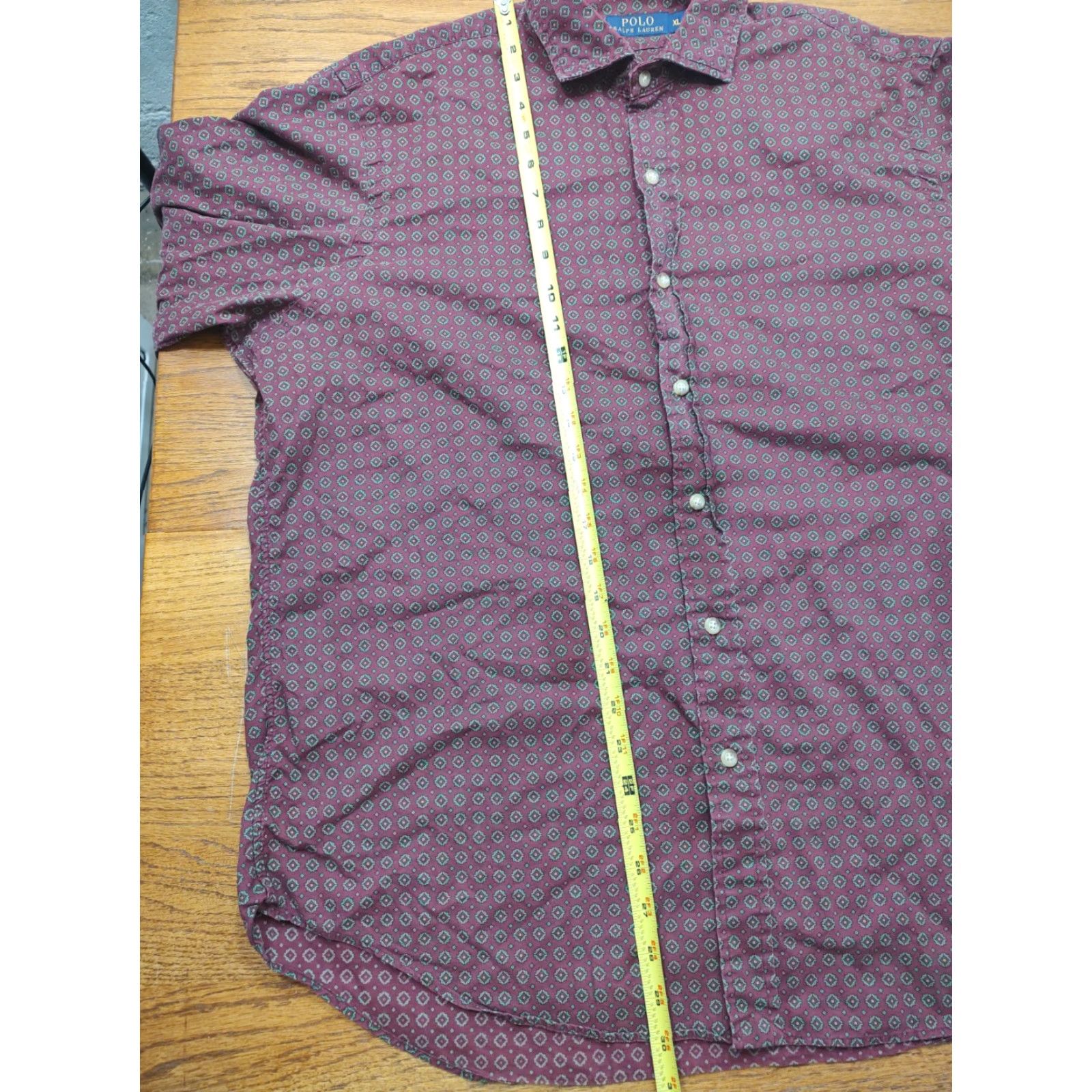 Ralph Lauren Ralph Lauren Polo Shirt Mens XL Red Geometric Button Down Pocket Size US XL / EU 56 / 4 - 6 Thumbnail