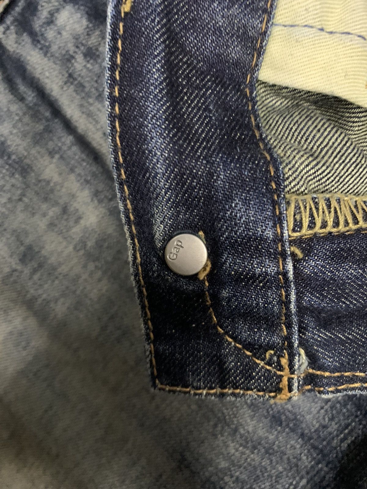 Gap Vintage Gap 1969 Dark Blue Wash Slim Distressed Jeans Size US 30 / EU 46 - 5 Thumbnail