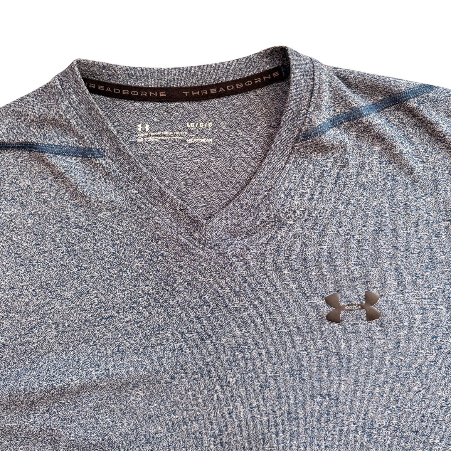 Under Armour Under Armour Threadborne Short Sleeve T-Shirt - Blue Heather Size US L / EU 52-54 / 3 - 2 Thumbnail