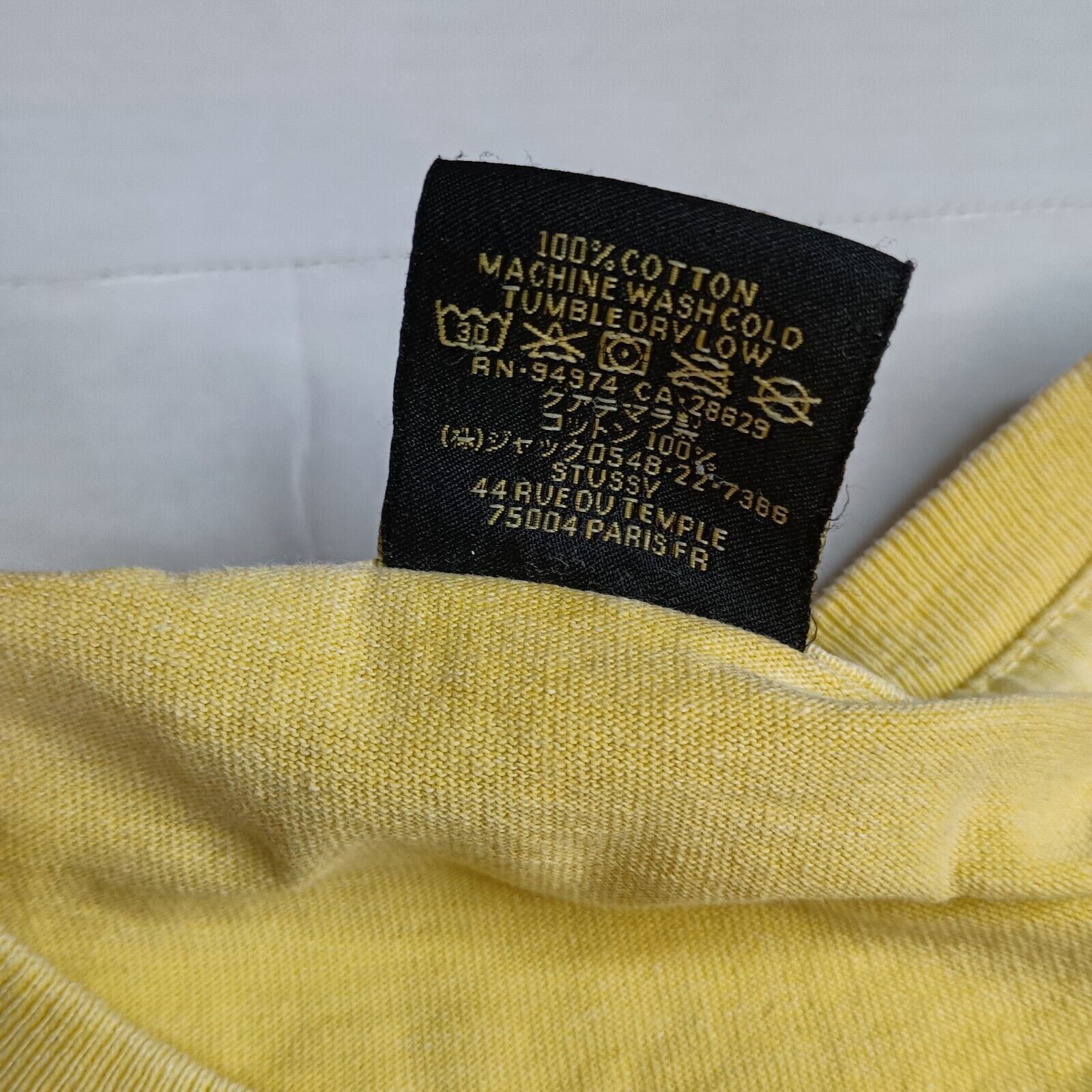 Stussy Stussy Shirt Men's XL Yellow Long Sleeve Crew Neck Skate Size US XL / EU 56 / 4 - 5 Thumbnail
