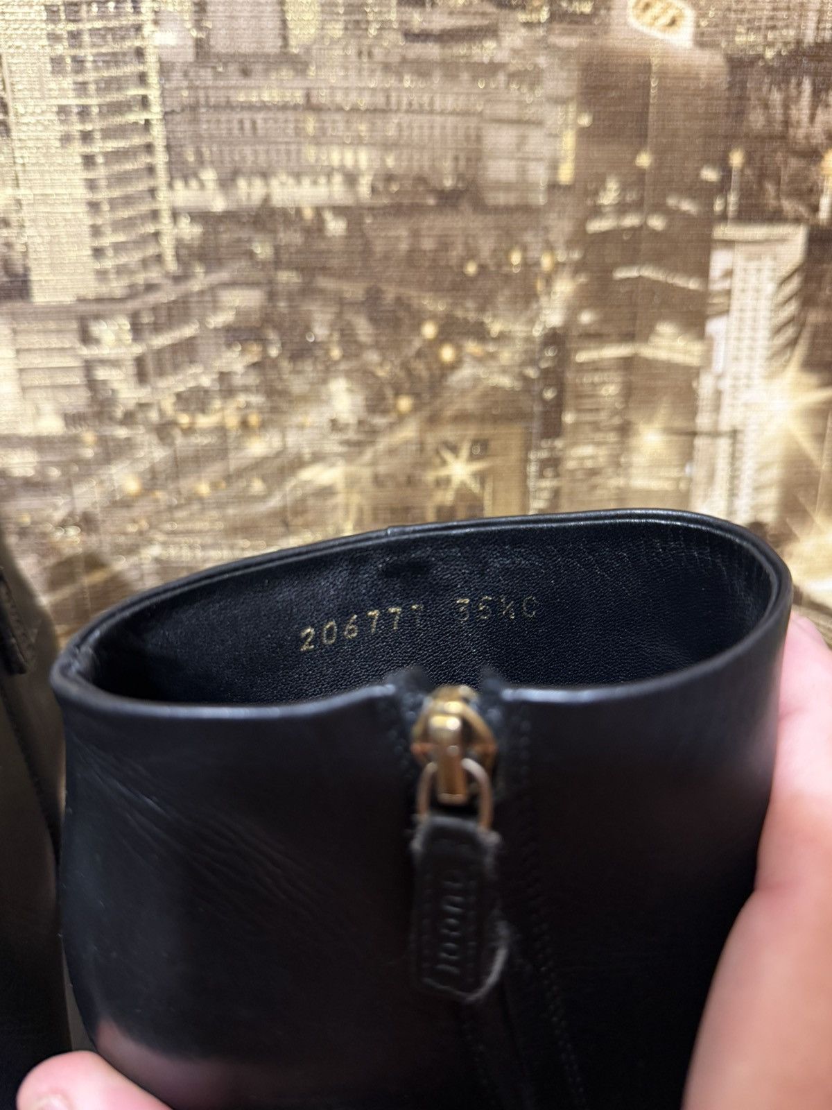 Gucci Gucci Black Leather Block Ankle Boots Size 35 1/2 Size US 5.5 / IT 35.5 - 11 Thumbnail