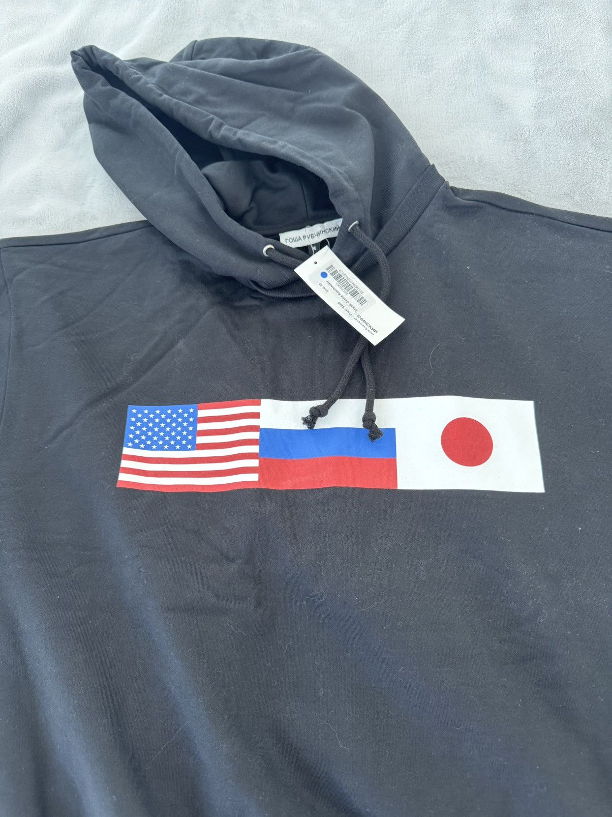 Gosha Rubchinskiy GOSHA RUBCHINSKIY DOUBLE SLEEVE FLAG SWEATER Size US M / EU 48-50 / 2 - 6 Thumbnail