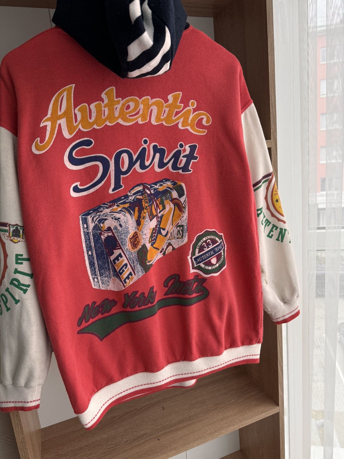 NBA × Vintage Vintage New York Mets Authentic Spirit Button Hoodie Size US L / EU 52-54 / 3 - 6 Thumbnail