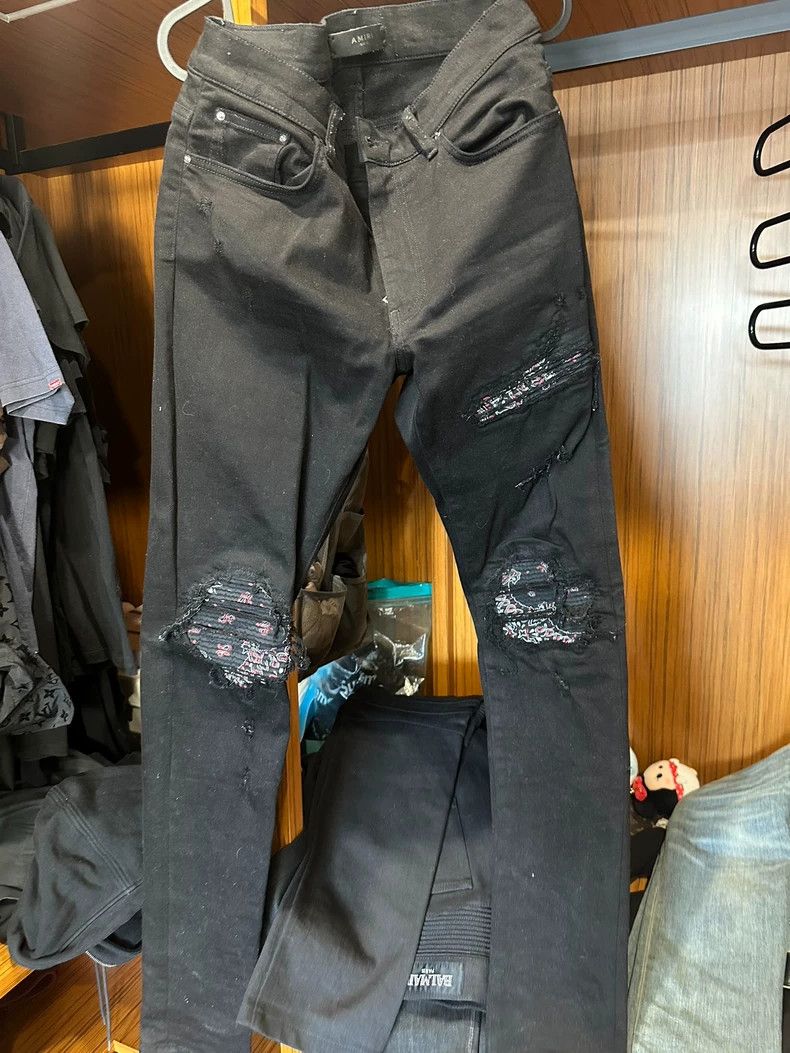Amiri Amiri Cashew Flower Denim Pants Size US 32 / EU 48 - 2 Thumbnail
