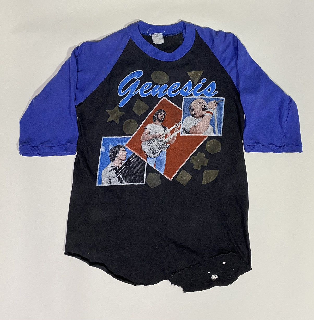 Band Tees × Vintage Genesis tour tee raglan (royal tag) Men’s Sz S - Thrashed Size US S / EU 44-46 / 1 - 3 Thumbnail