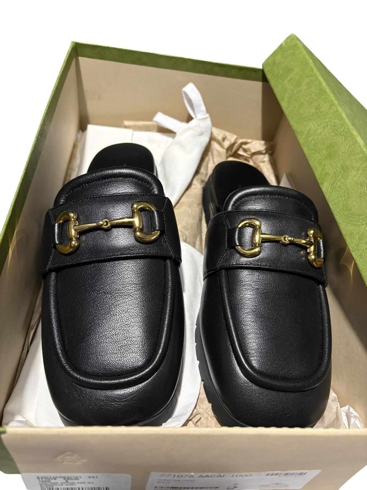 Gucci SS24 Gucci Horsebit Mules Auroville Goat Leather avant garde Size US 8 / EU 41 - 2 Thumbnail