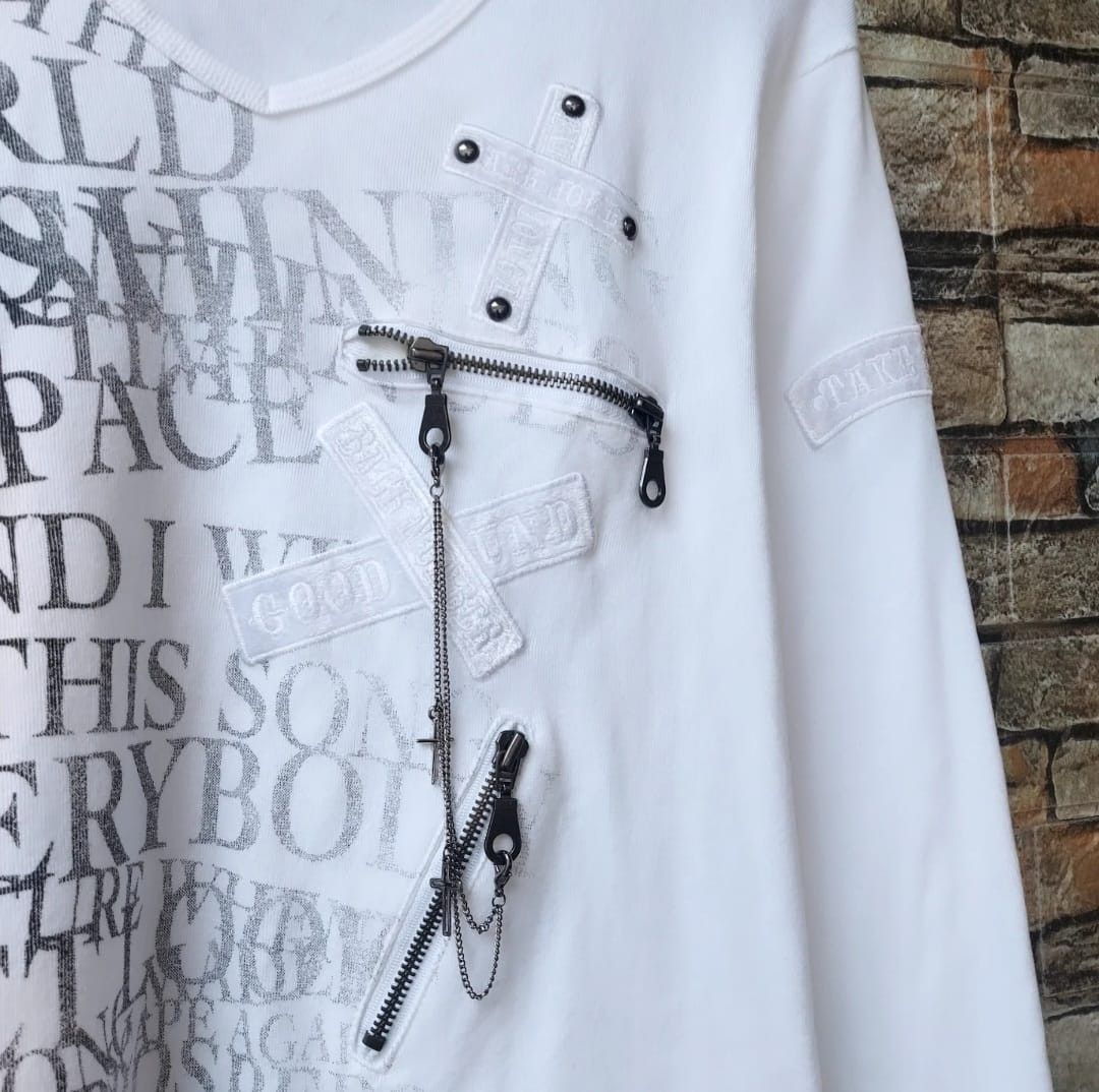 In The Attic Japanese Brand In The Attic Punk Style Vneck Long Sleeve Size US M / EU 48-50 / 2 - 4 Thumbnail