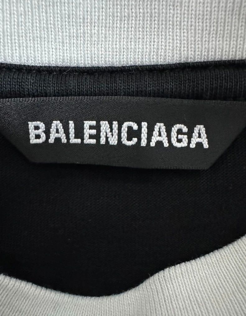 Balenciaga Balenciaga Fake Two-Piece Solid Patchwork Crew Neck Short Size US S / EU 44-46 / 1 - 4 Thumbnail