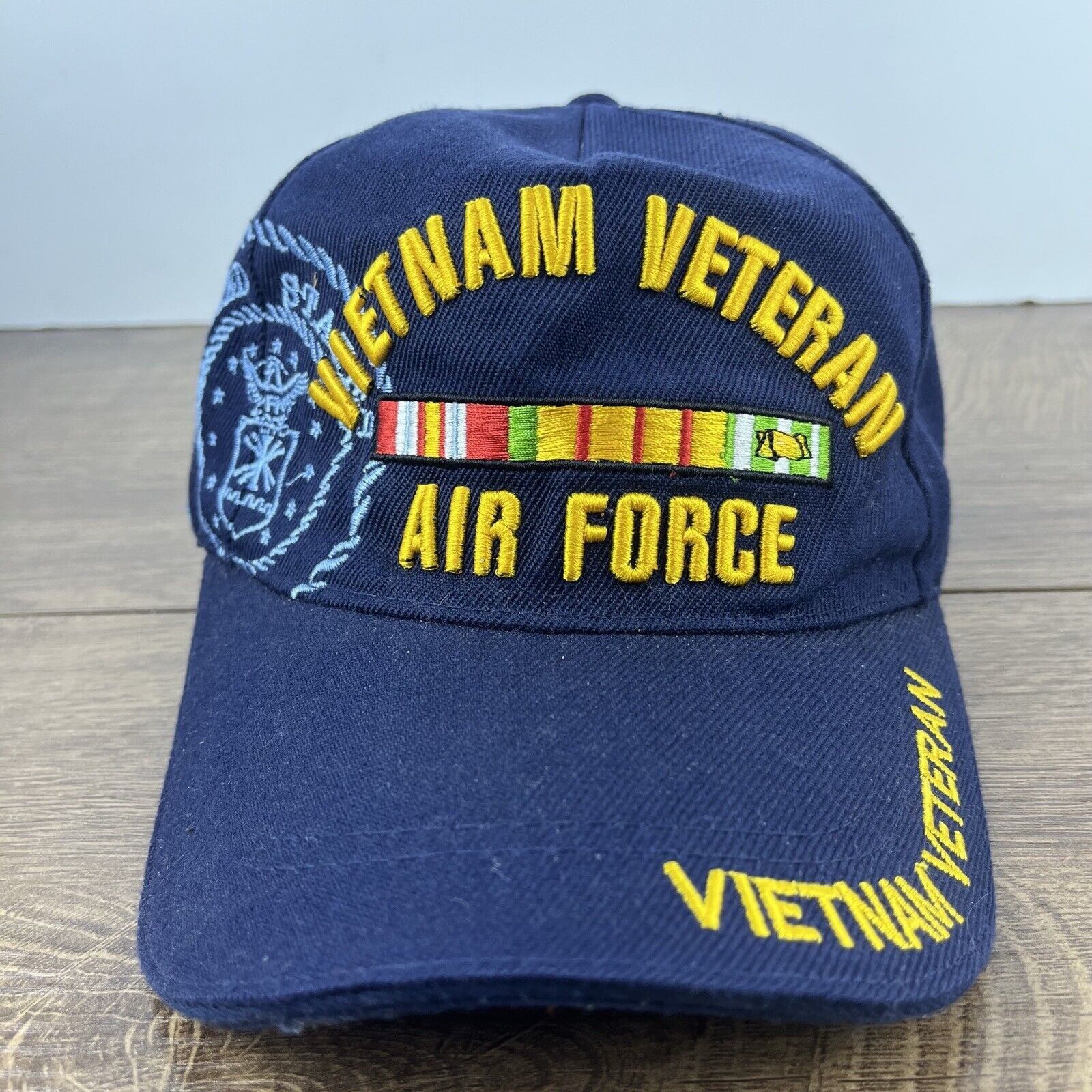 Other Vietnam Veteran Hat Air Force Hat Blue Hat Adjustable Blue A Size ONE SIZE - 2 Thumbnail