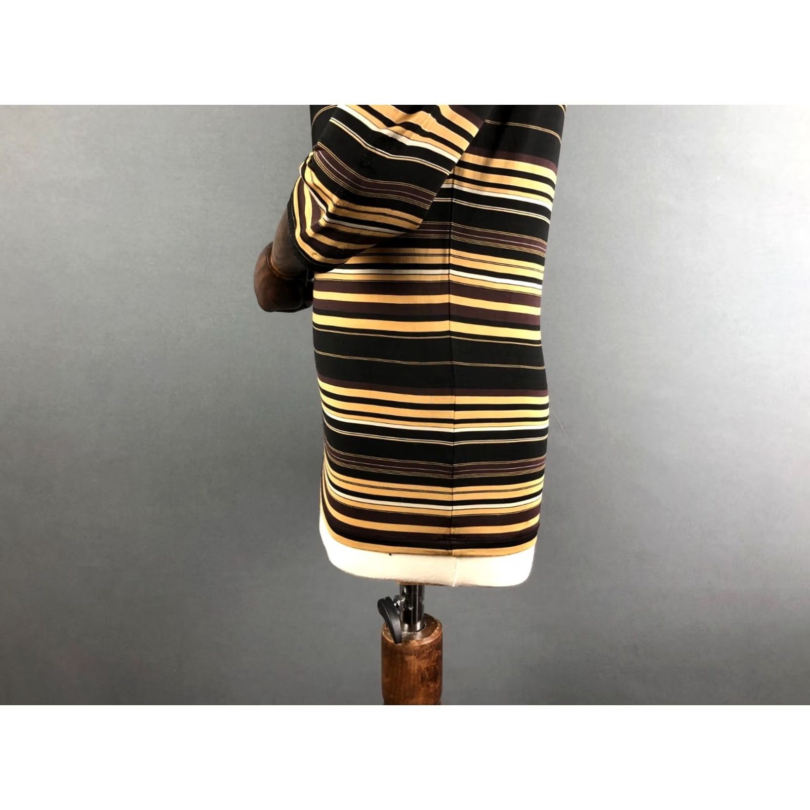 Max Mara Max Mara Blouse Striped Jersey Viscose Elastane Brown M Women's Top Regular Size M Crew/N/A Size M / US 6-8 / IT 42-44 - 7 Thumbnail