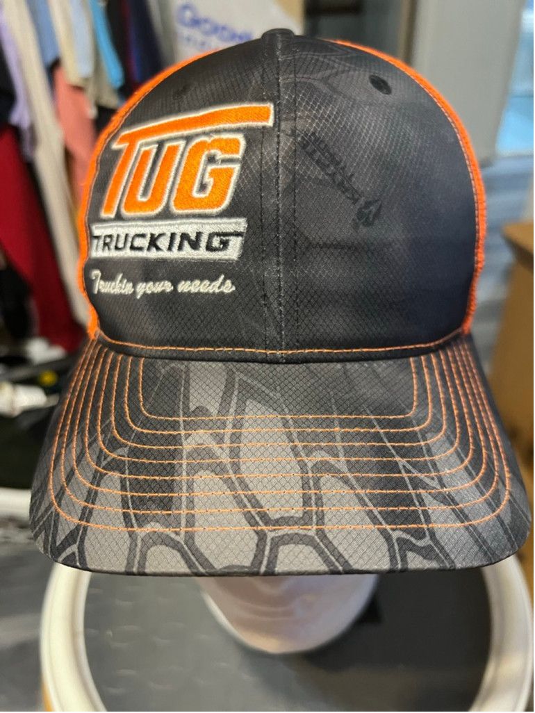 Richardson Men's Richardson Black Orange TUG TRUCKING Trucker Hat Size ONE SIZE - 1 Thumbnail