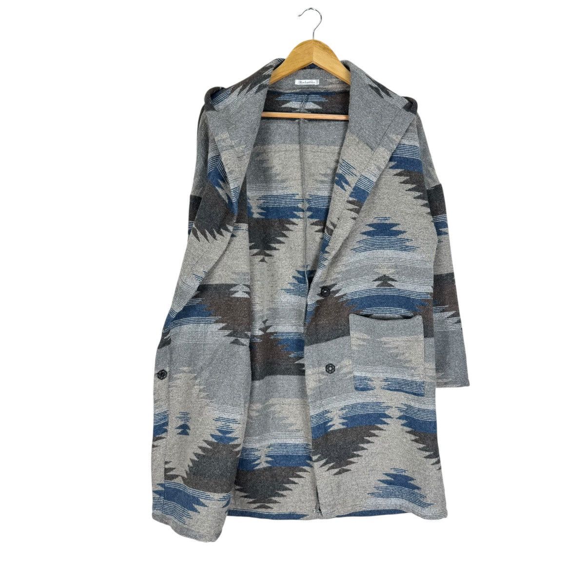 Native ☀️RADRISTA NAVAJO AZTEC HOODIE LONG JACKET LIKE PENDLETON Size M / US 6-8 / IT 42-44 - 5 Thumbnail
