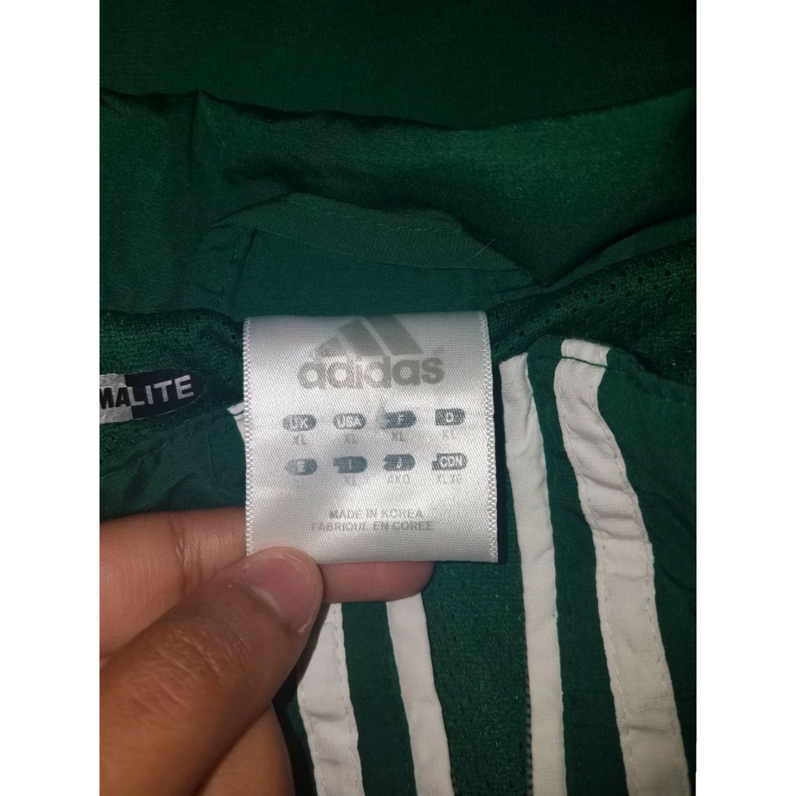 Vintage Addias Norte Dame Green/White Full Zip Jacket Mens XL Size US XL / EU 56 / 4 - 6 Thumbnail