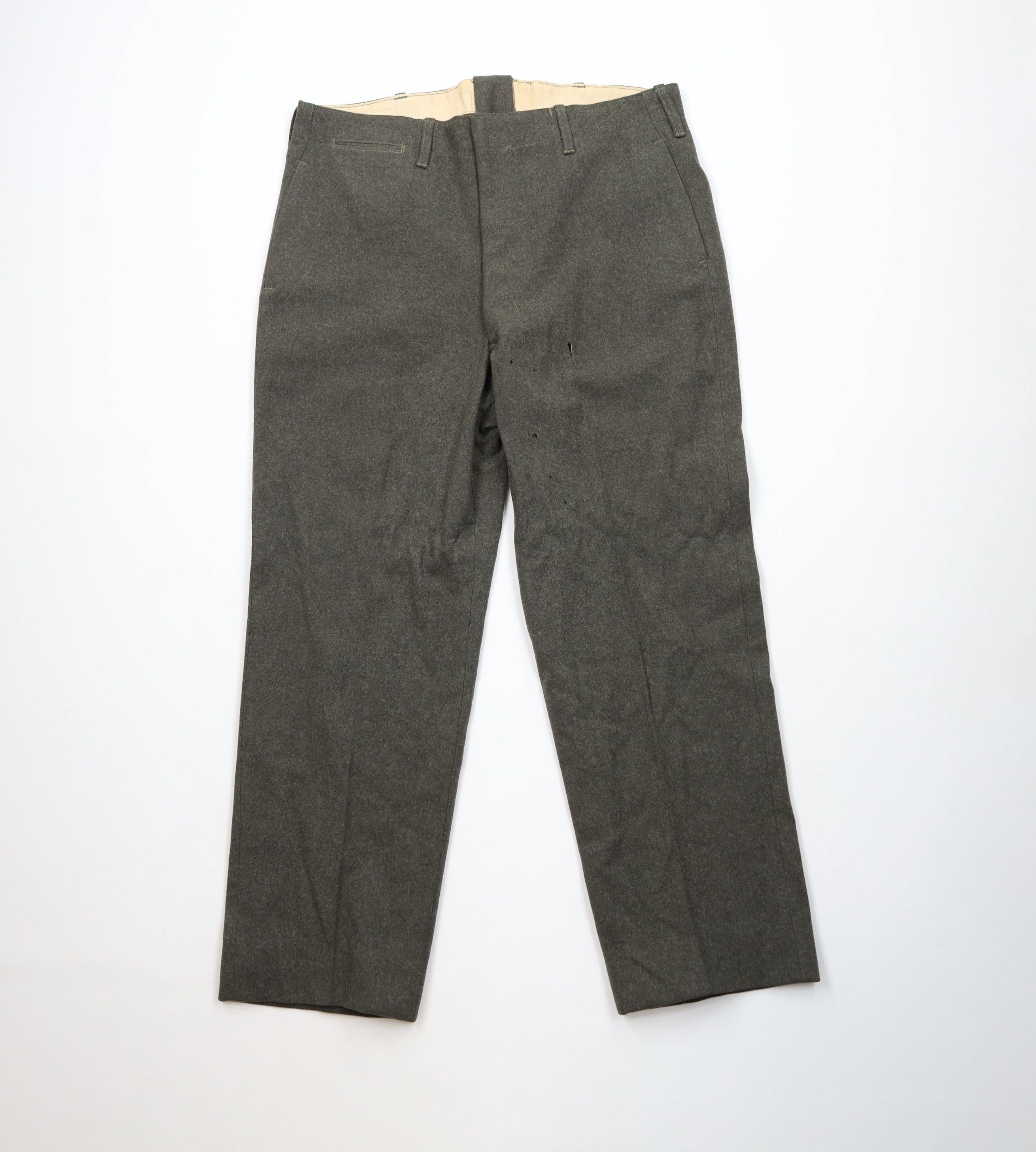 Vintage Vintage 40s 50s Military Heavyweight Fly Wool Pants USA Size US 36 / EU 52 - 1 Thumbnail