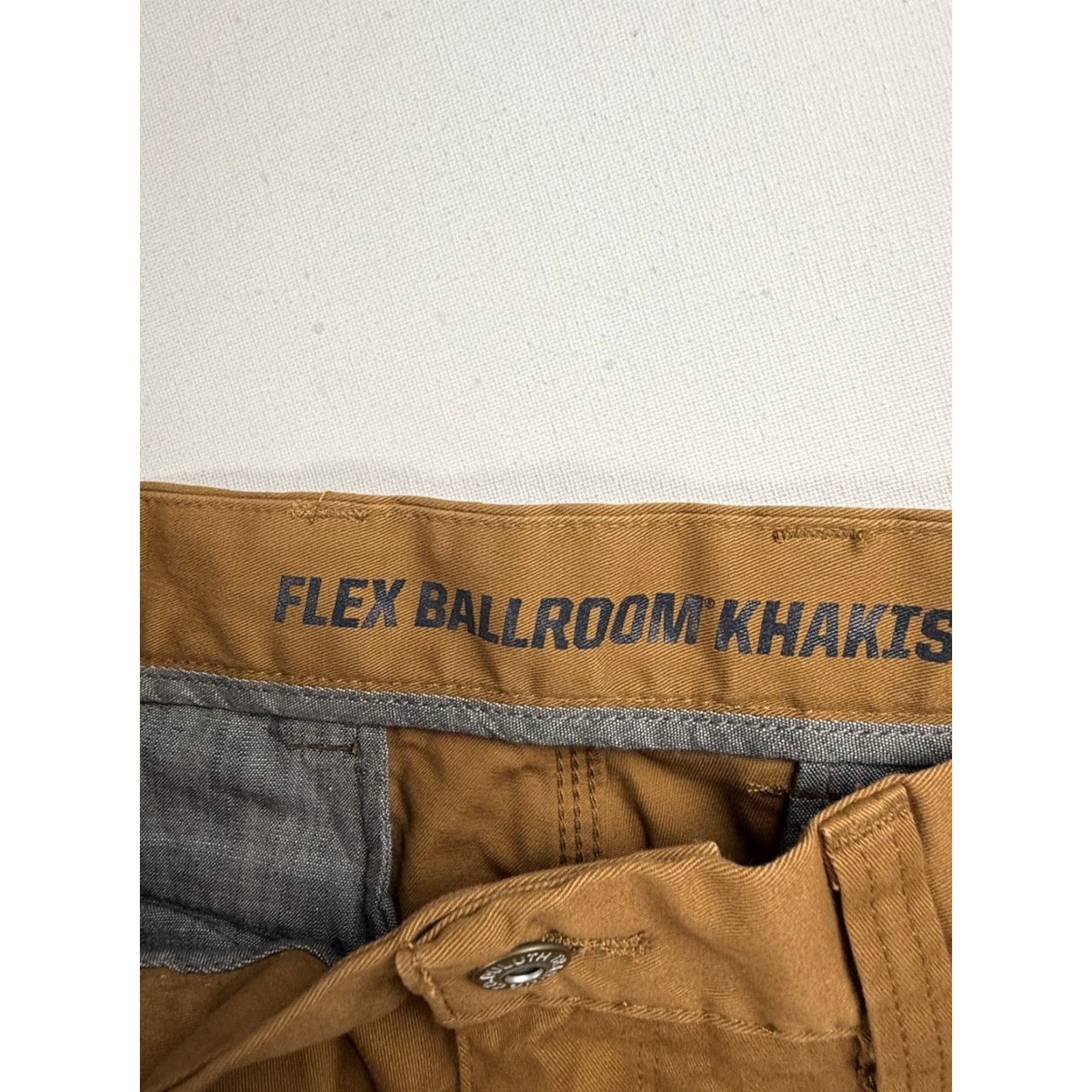 Vintage Duluth Pants Mens 38x28 Khakis Flat Front Canvas Brown 28 Inseam Regular Straight NWT Flex Ballroom Standard Fit Pockets Barley NWT Size US 38 / EU 54 - 4 Thumbnail