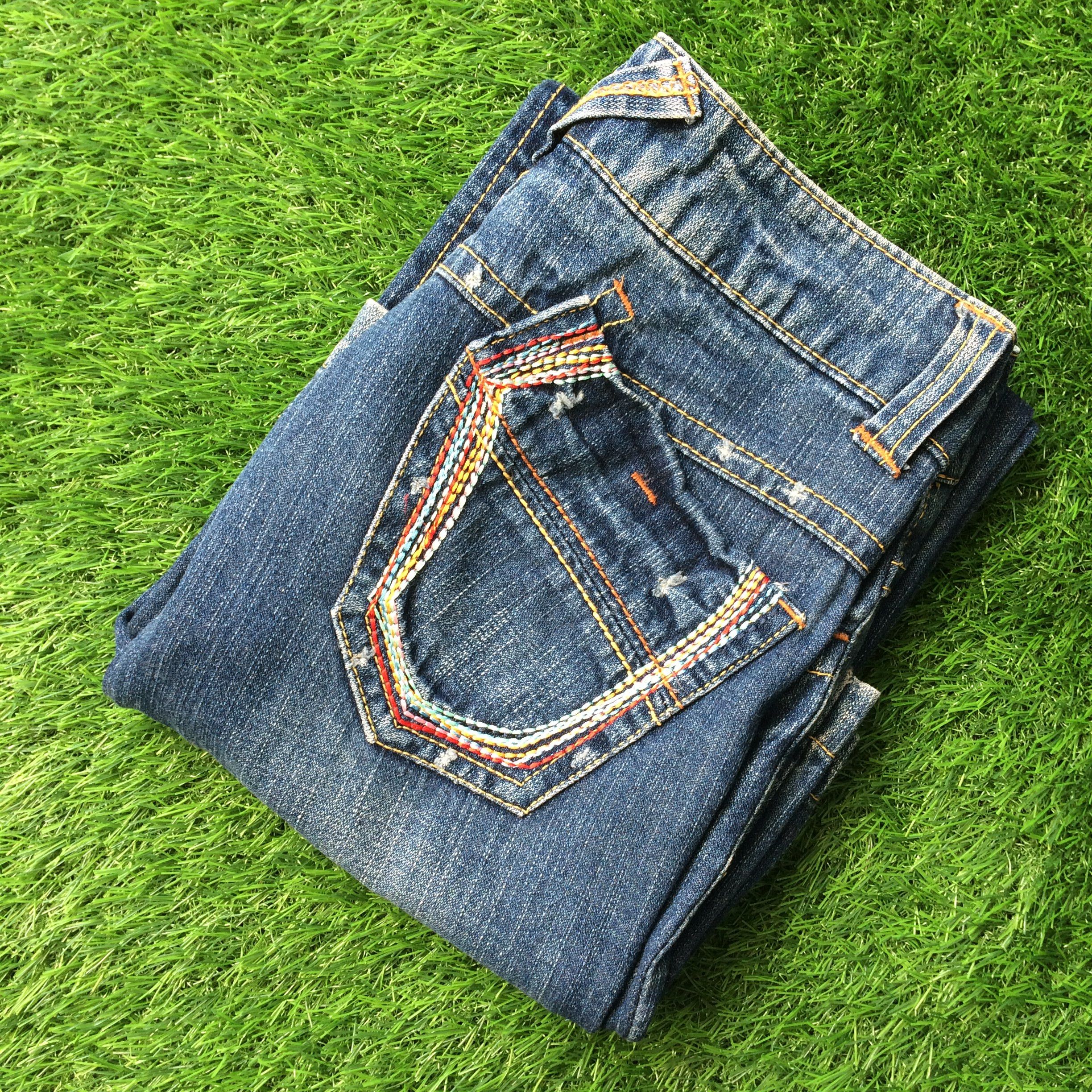 Japanese Brand Japanese Low Rise Distressed Flare Jeans D-697 Size 24" / US 00 / IT 34 - 9 Thumbnail