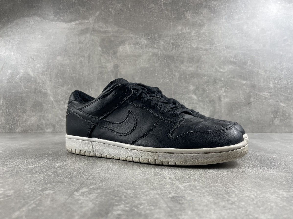 Nike Nike Dunk Low All-Black Genuine Leather Sneakers Size US 9 / EU 42 - 2 Thumbnail