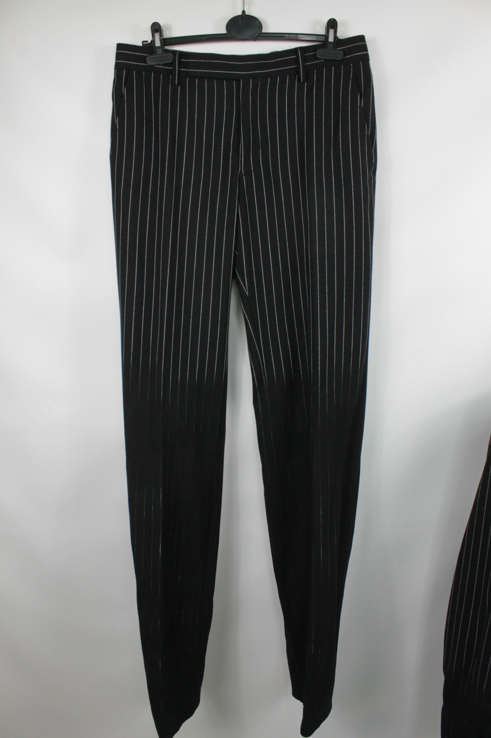 Roberto Cavalli Roberto Cavalli Class Black Stripped Women's Wool Suit Size 42L - 15 Thumbnail