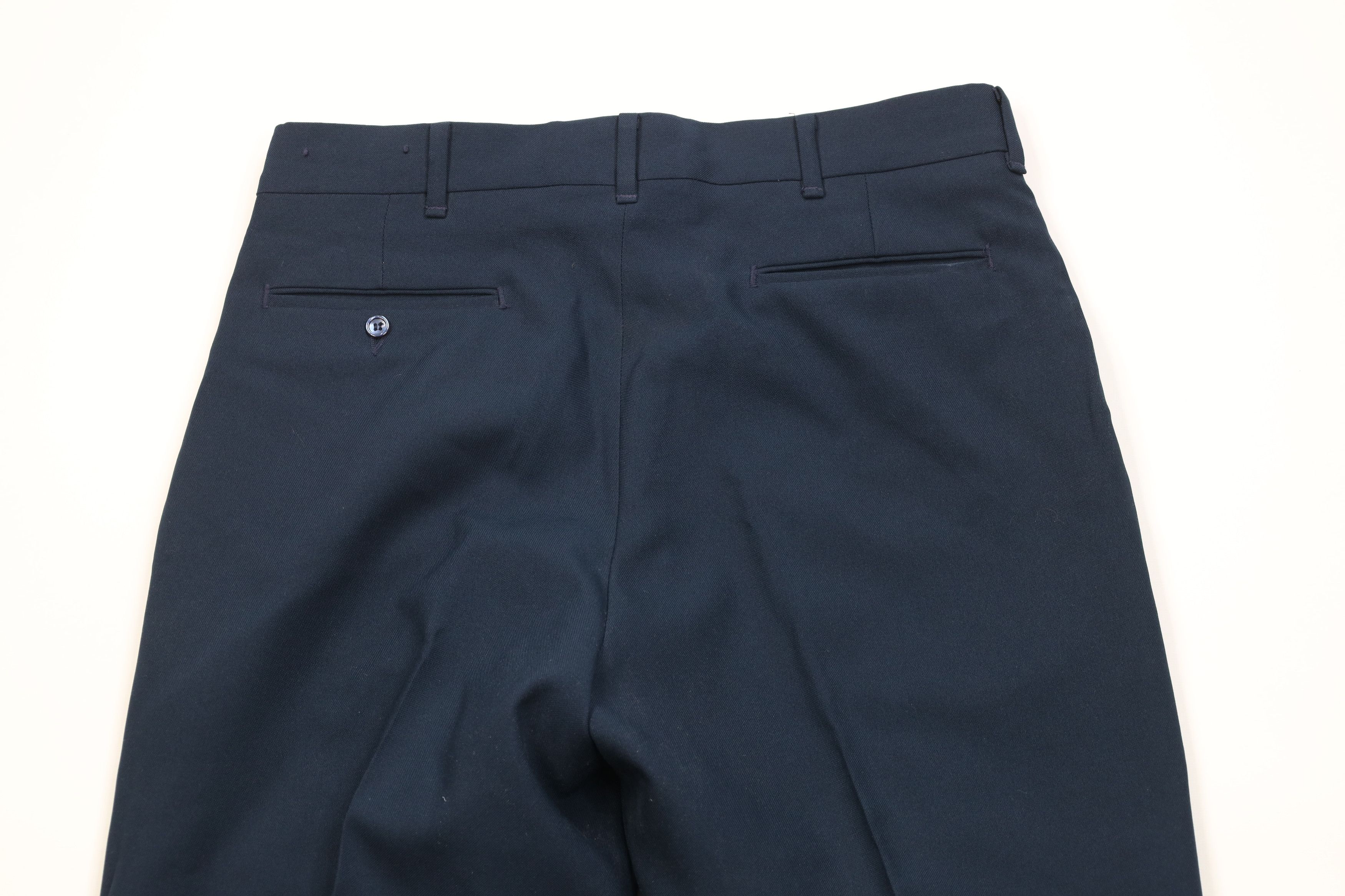 Vintage Vintage 70s Streetwear Flared Wide Leg Chino Pants Blue USA Size US 34 / EU 50 - 9 Thumbnail