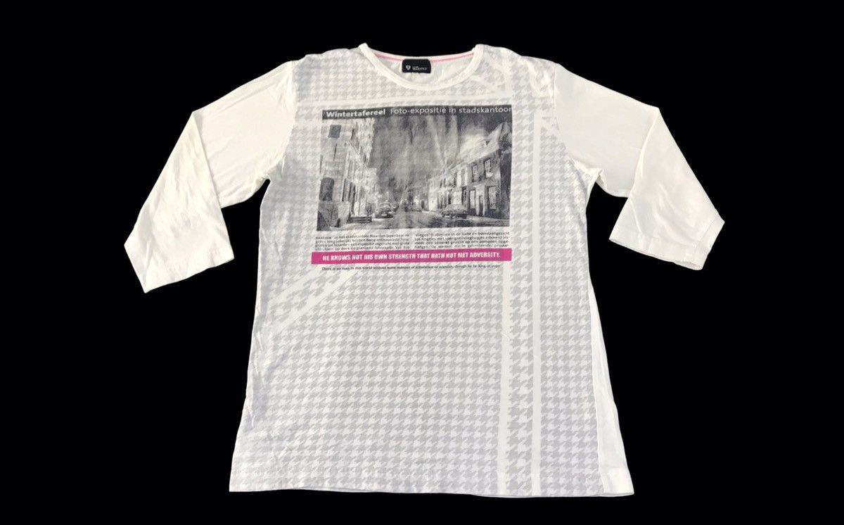 Japanese Brand Takeo Kikuchi The Shop TKmixpice Houndstooth Tee Size L / US 10 / IT 46 - 1 Thumbnail
