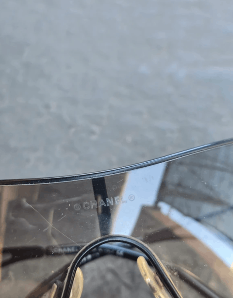 Chanel CHANEL Sunglasses 4072 Rimless Rhinestone 4017 Shields Size ONE SIZE - 3 Thumbnail