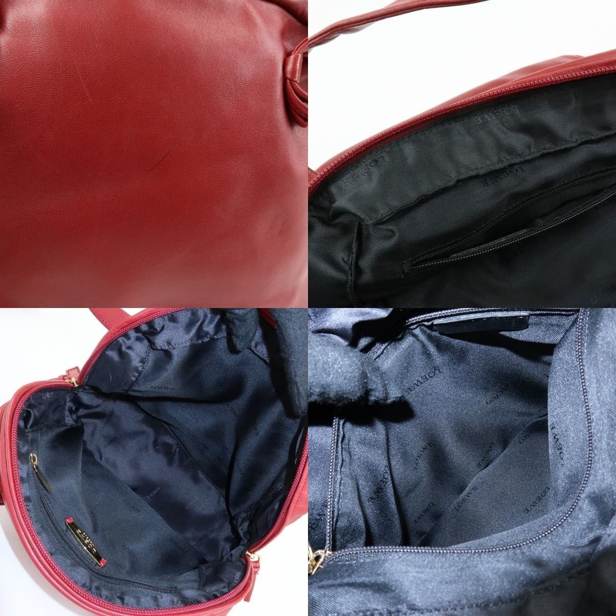 Loewe Loewe Anagram Nappa Leather Shoulder Bag Red Size ONE SIZE - 7 Thumbnail