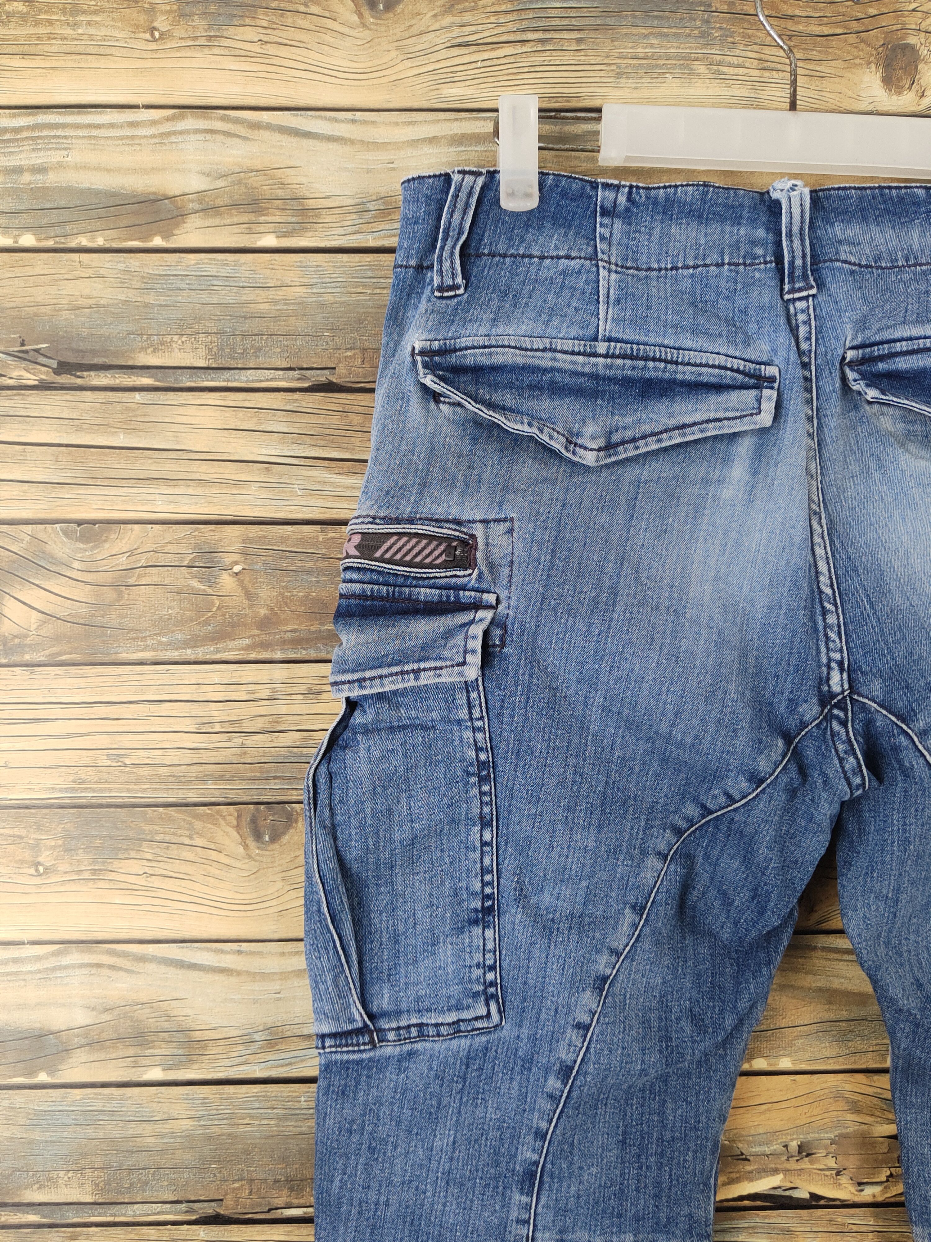 Japanese Brand Hummer tactical Distressed Ripped denim Jeans #W1865 Size US 33 - 11 Thumbnail