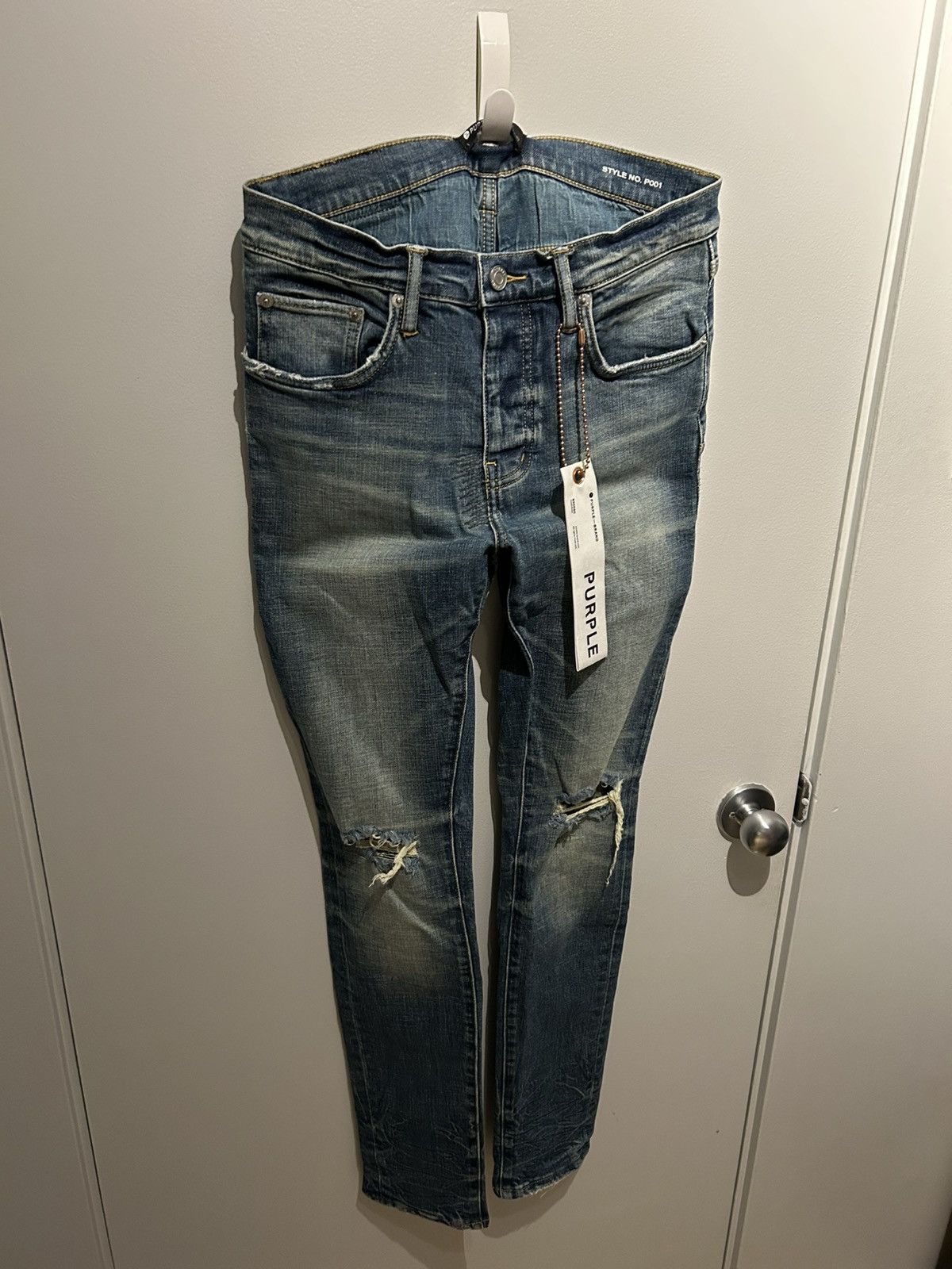 Purple Brand PURPLE BRAND TINTED INDIGO BLOWOUT JEANS Size US 30 / EU 46 - 1 Thumbnail
