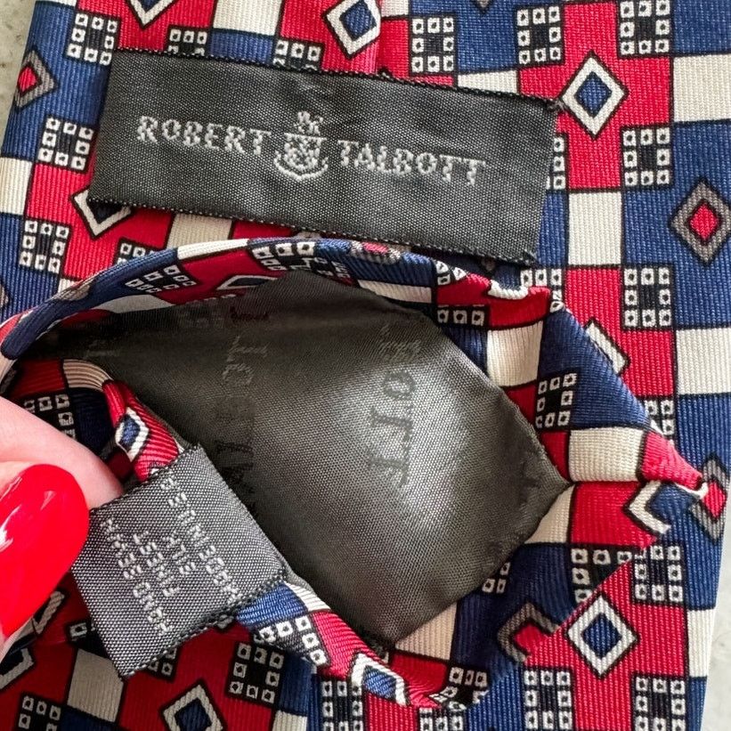 Robert Talbott Robert Talbott 100% silk hand sewn geometric neck tie 4” w Size ONE SIZE - 3 Thumbnail
