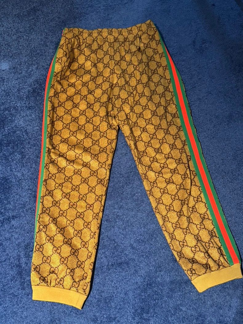 Gucci Gucci Logo Print Side Stripe Pants Size US 30 / EU 46 - 1 Thumbnail