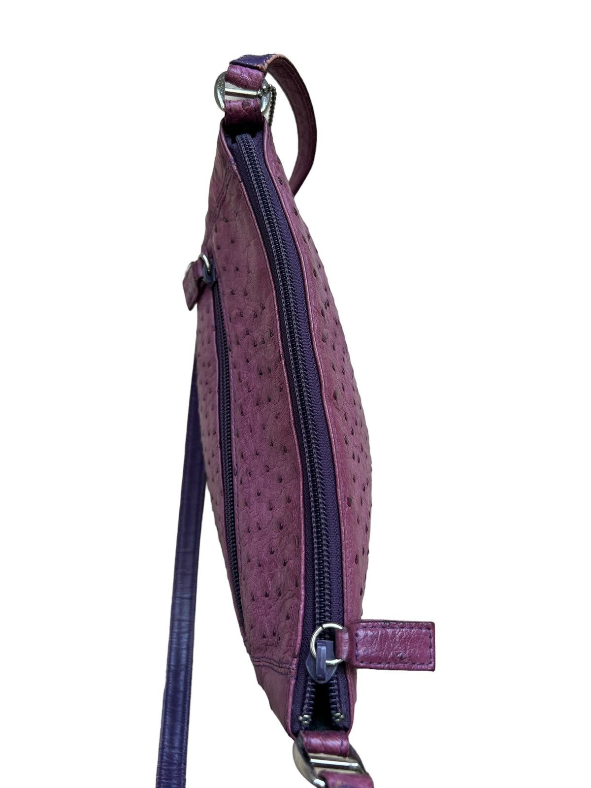 Leather Vintage JRA Japan Patina Ostrich Leather Mini Sling Bag Size ONE SIZE - 10 Thumbnail